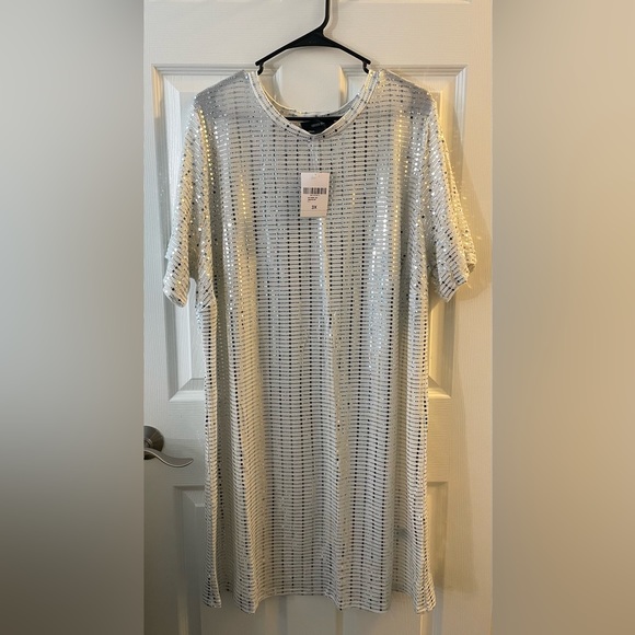 Plus Size Sequin Mini Dress - Picture 3 of 5